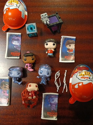Kinder Funko Stranger Things και Minecraft πακέτο 6 καινούργια