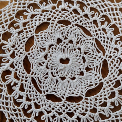 Handmade Traditional Needle Lace White Doily
