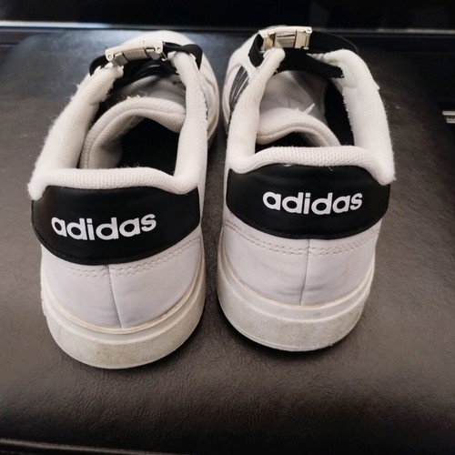 Adidas athletic shoes used No 38 black-white with magnetic laces