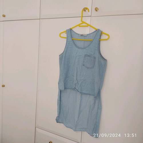 Zara large denim blouse