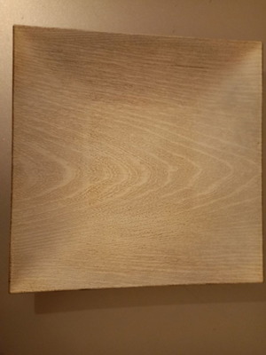 Decorative serving platter new, wood-like design, gray color