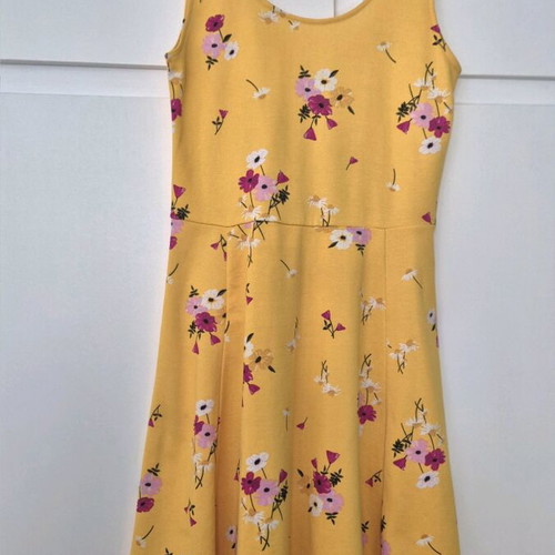Yellow H&M dress like new with flowers, size M