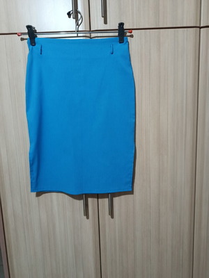 G&M skirt with side slit, blue, size S/M