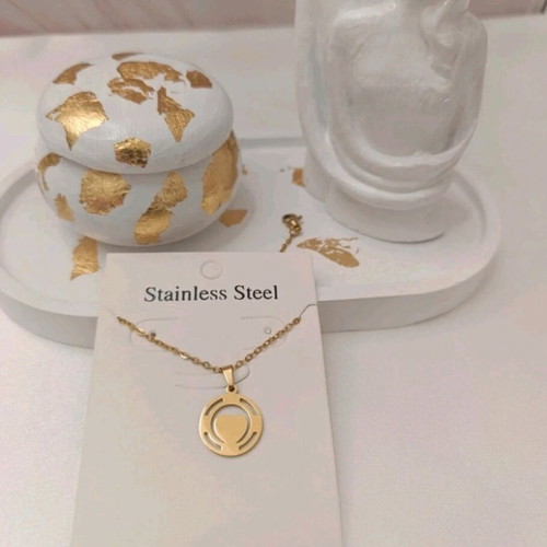 Stainless steel gold necklace new, made of stainless steel