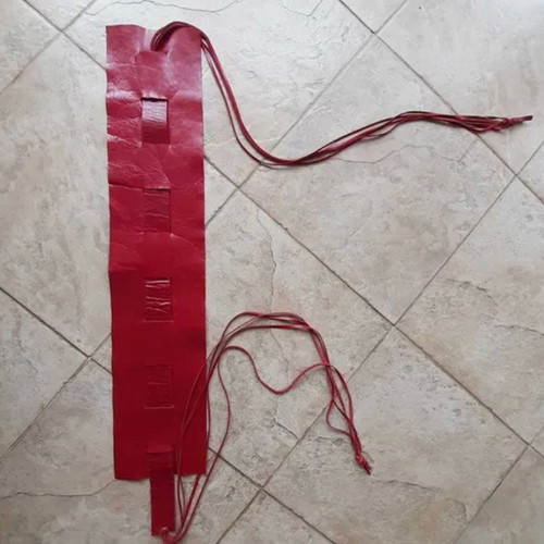 Red leather belt like new, size 70