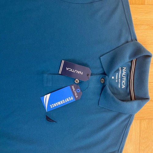 Nautica Polo Shirt Medium turquoise new