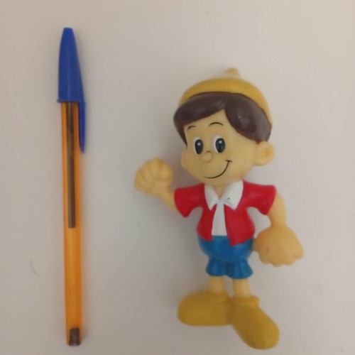 Pinocchio figure with nose mechanism, used