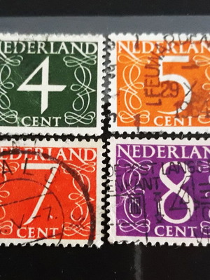 Ολλανδία Definitives 1946, 4 γραμματόσημα σαν καινούργια