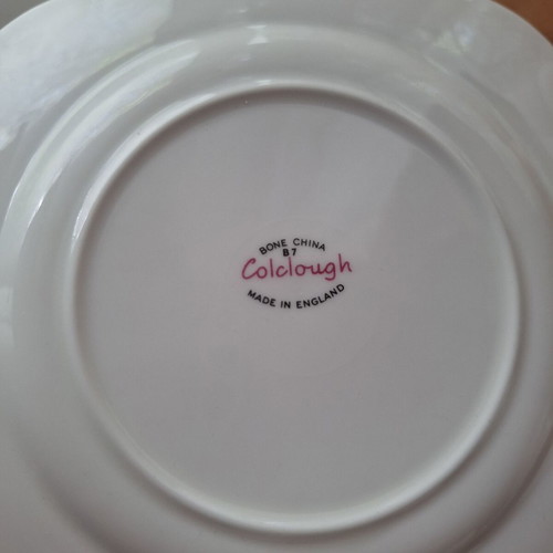 Colclough bone china coffee sets like new with cake plates, pack of three