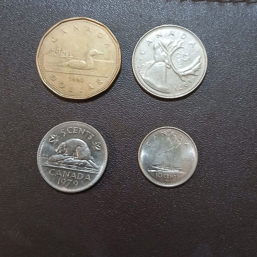 Canadian coins, assorted