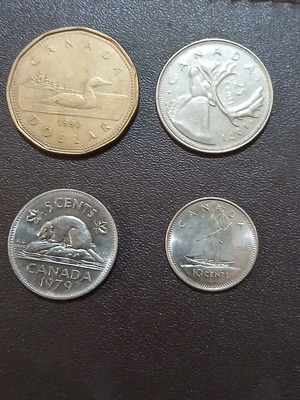 Canadian coins, assorted