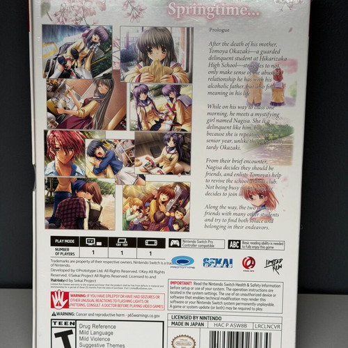 Clannad Collectors Edition Limited Run Nintendo Switch new