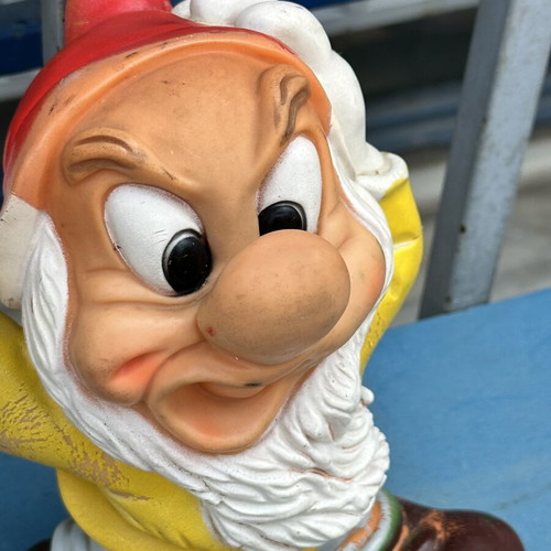 Vintage Bully West Germany Disney Grumpy rubber figure used