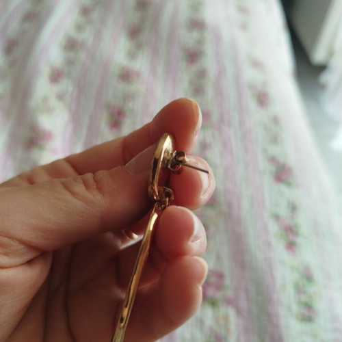 Leopard earrings H&M like new, black and beige