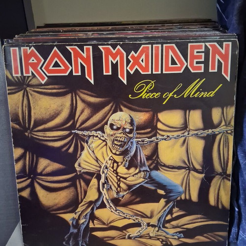 Iron Maiden Piece of Mind vinyl album, metal