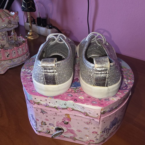 Sneakers H&M size 25 silver glitter like new
