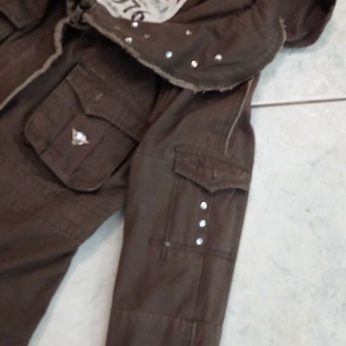 Jacket coat used with hood brown size M