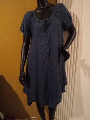 Gudrun Sjõdén double linen dress L/XL like new, dark blue