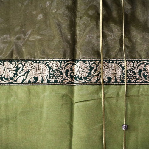 Silk pillow cover 39x39 cm green Real Siam Silk