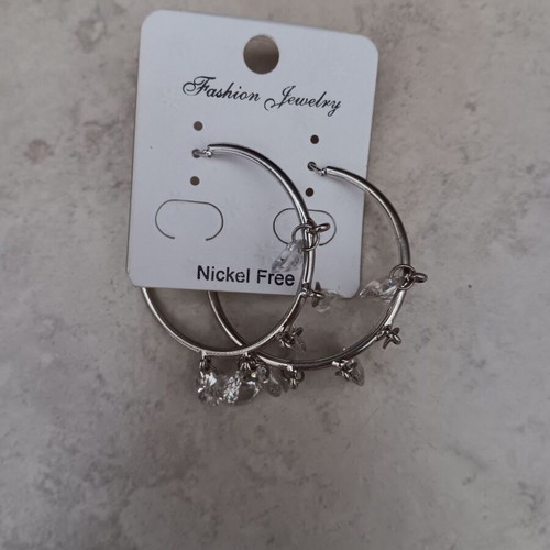 Earrings new, silver color, not silver material