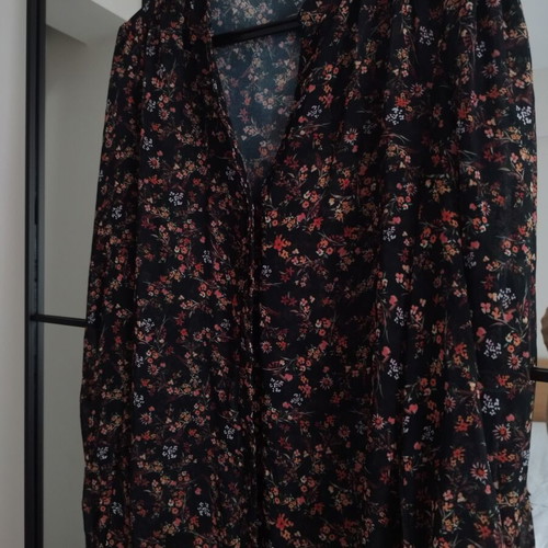 Semi-transparent shirt like new, black, size L