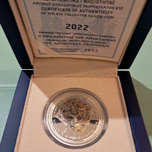 Silver Collectible 10 Euro Coin 2022 Proof Mechanism of Antikythera