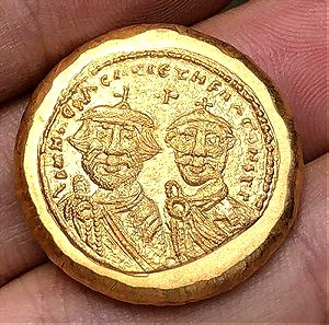Φλουρί Χρυσό νόμισμα Βυζαντινό  αντίγραφο 24Κ 3macro επίχρυσο Βασιλόπιτα