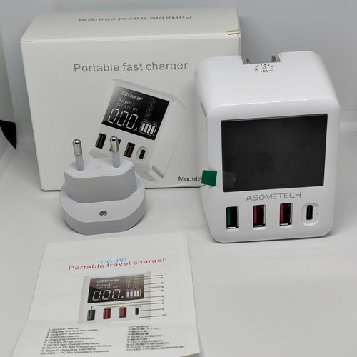 Portable USB Fast Charger 40W with Multiple Ports
