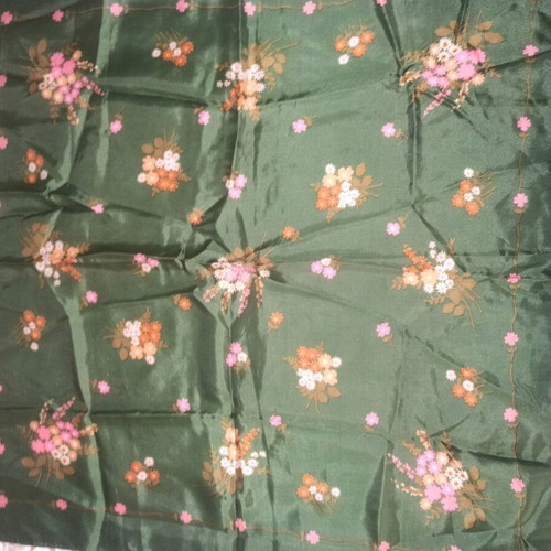 Scarf 65x65 polyester like new, green