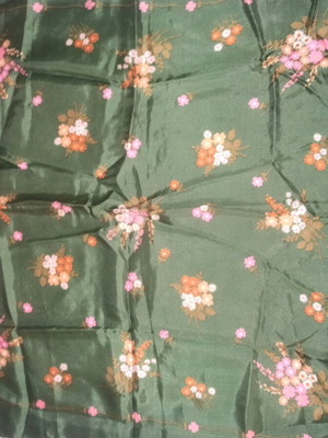 Scarf 65x65 polyester like new, green