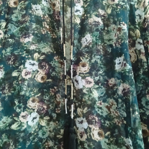 Zara boho floral tunic shirt in green multicolor, new