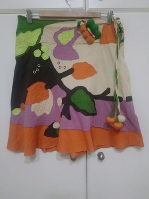 Hoss skirt used, low-rise midi multicolor