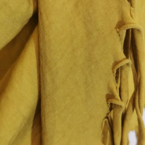 Yellow scarf with fringes like new