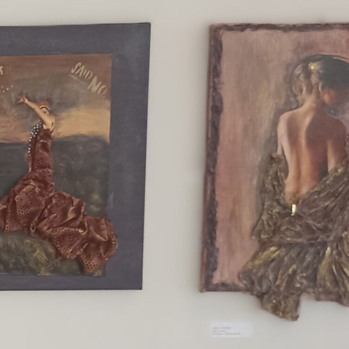 Paintings and handmade candles new with acrylics