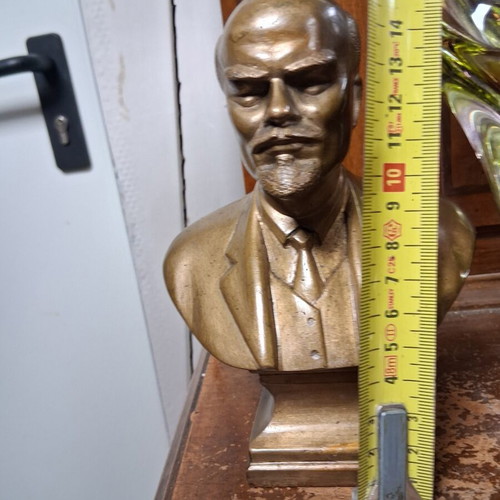 Lenin bronze bust used, solid old piece
