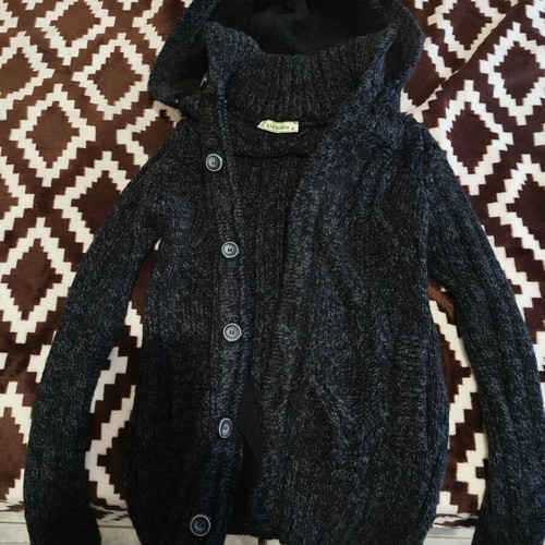 Kia Kaha knitted cardigan black like new, size S