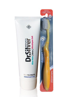 Οδοντόκρεμα Dr Silver 75ml και οδοντόβουρτσα Dr Nature Total Health Nano Silver νέα