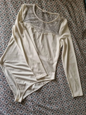 White bodysuit new, size Large
