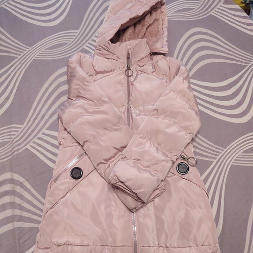Winter jacket for girl, size 140 cm, pink