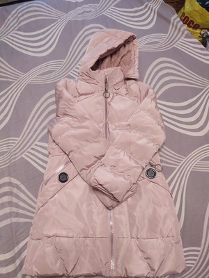 Winter jacket for girl, size 140 cm, pink