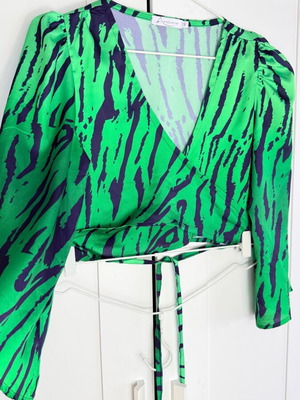 A piece of me women's animal print shirt used satin