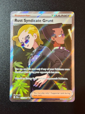 Pokémon TCG Rust Syndicate Grunt 112/084 Ultra Rare Pitch Black mint