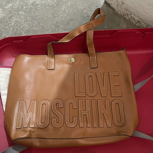 Moschino shopper tote bag like new, brown tabac