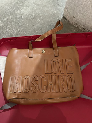 Moschino shopper tote bag like new, brown tabac