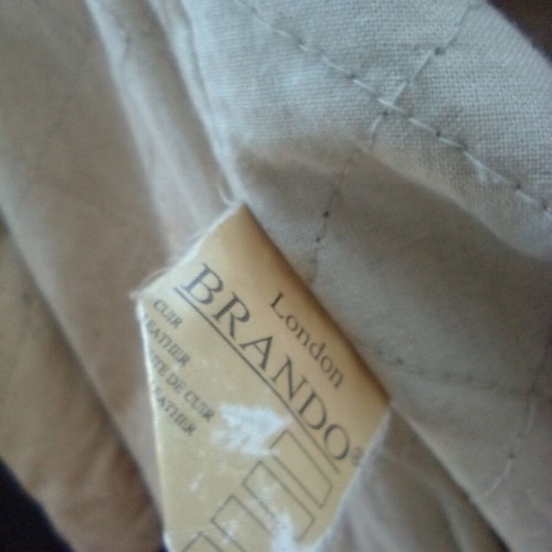 Leader leather jacket vintage XL used brown