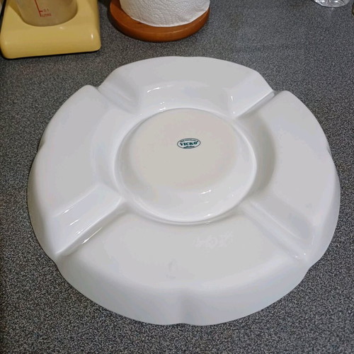 Porcelain serving platter 5 sections like new, diameter 31 cm