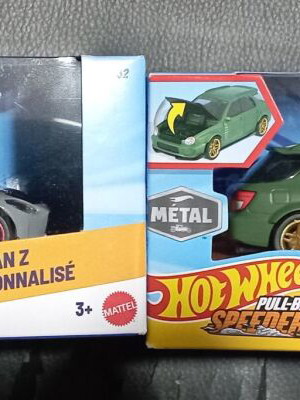 Σετ αυτοκινήτων Hot Wheels Pull Back 2023 Nissan Z και '03 Subaru Impreza καινούργια