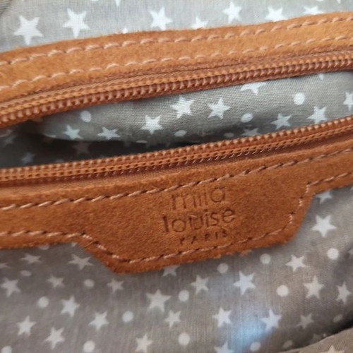 Brown suede Mila Louise messenger bag like new, crossbody