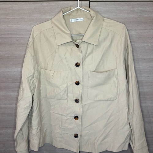 Mango shirt-jacket used, beige, size XL