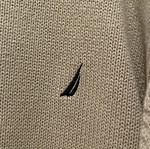 Cotton knit Nautica sweater beige, like new, wide fit, size L